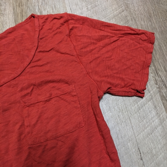 Lucky Brand Red Half Button Tee Shirt Modal Blend - Picture 5 of 5